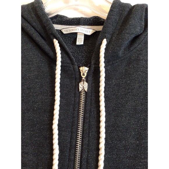 Victoria’s Secret Supermodel Dark Grey Zip Up Sequin Angel Wings Small - Picture 2 of 4